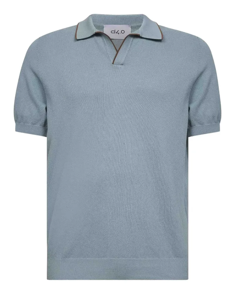 D4.0 ribbed trim polo shirt - Grün Grün