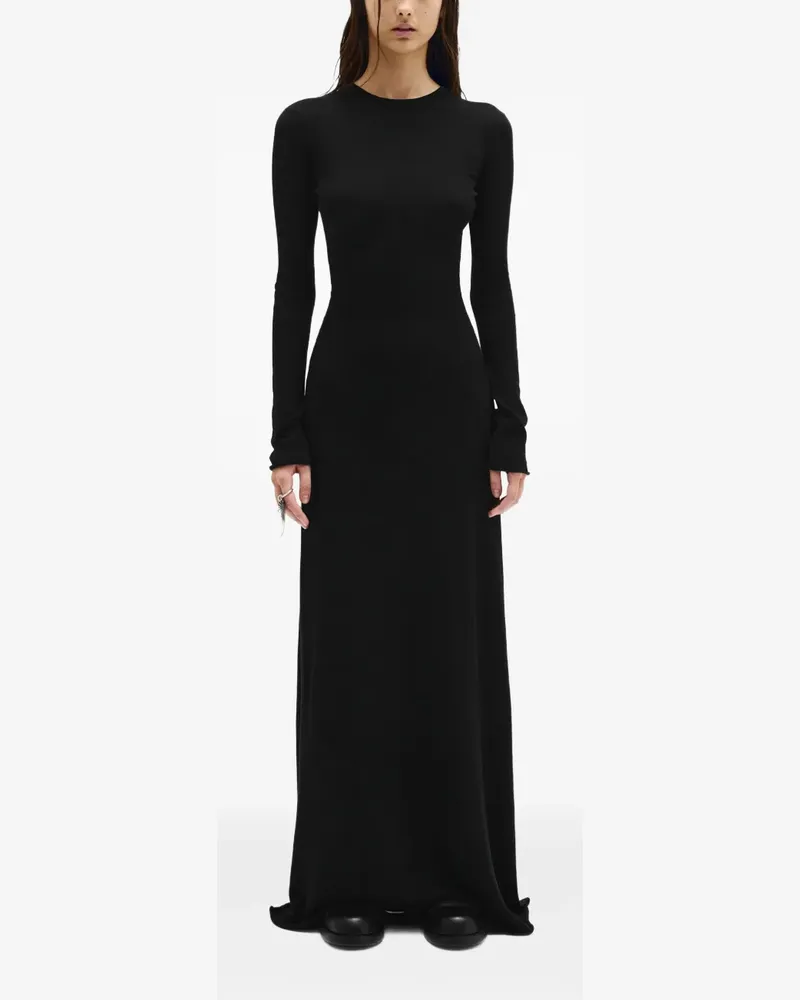 Ann Demeulemeester Eva Maxikleid mit Cut-Out - Schwarz Schwarz