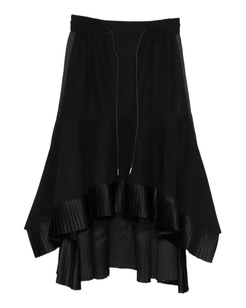 Sacai pleated drawstring skirt - Schwarz Schwarz