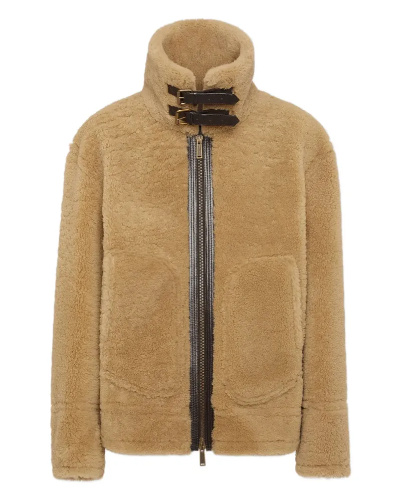 Dsquared2 Jacke aus Faux Shearling - Nude Nude