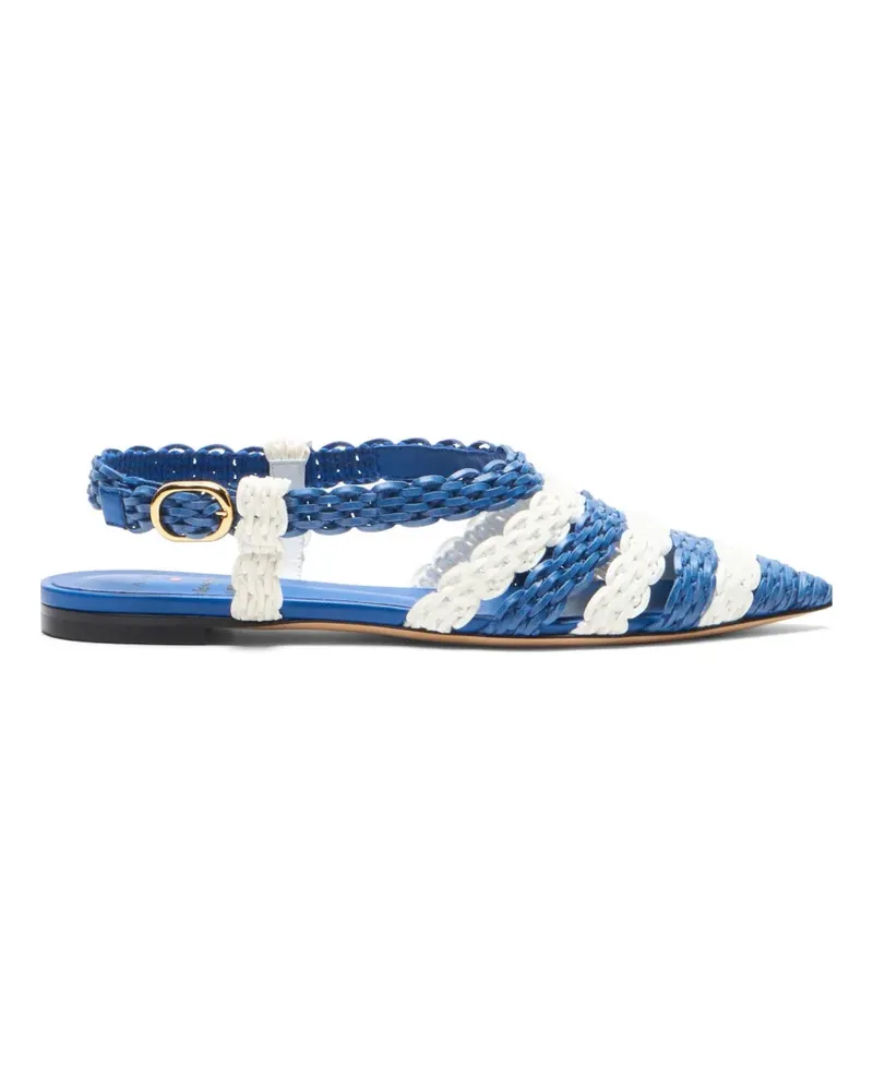 Casadei Avenida Enriquez woven ballet flats - Blau Blau