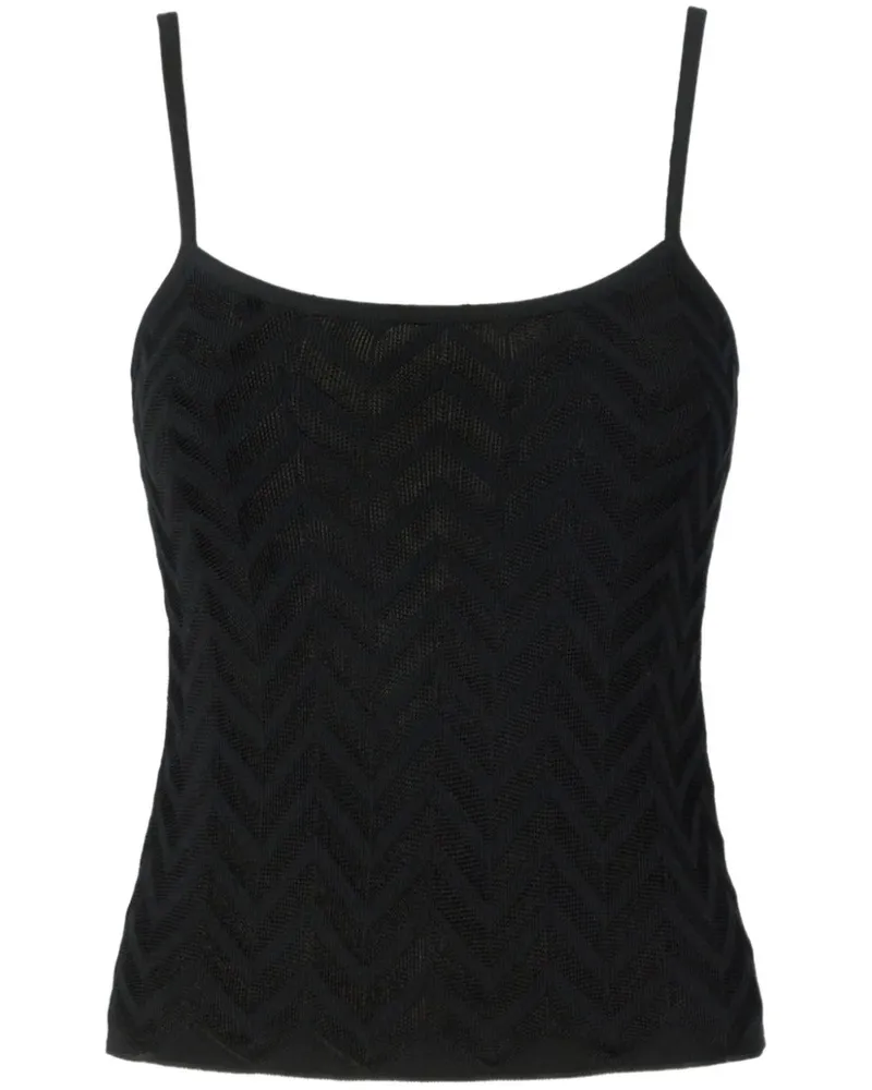 Missoni Trägershirt mit Zickzackmuster - Schwarz Schwarz