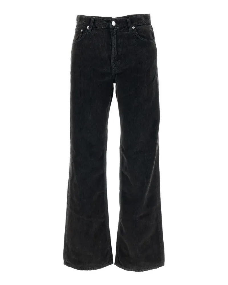 Haikure corduroy-textured trousers - Schwarz Schwarz