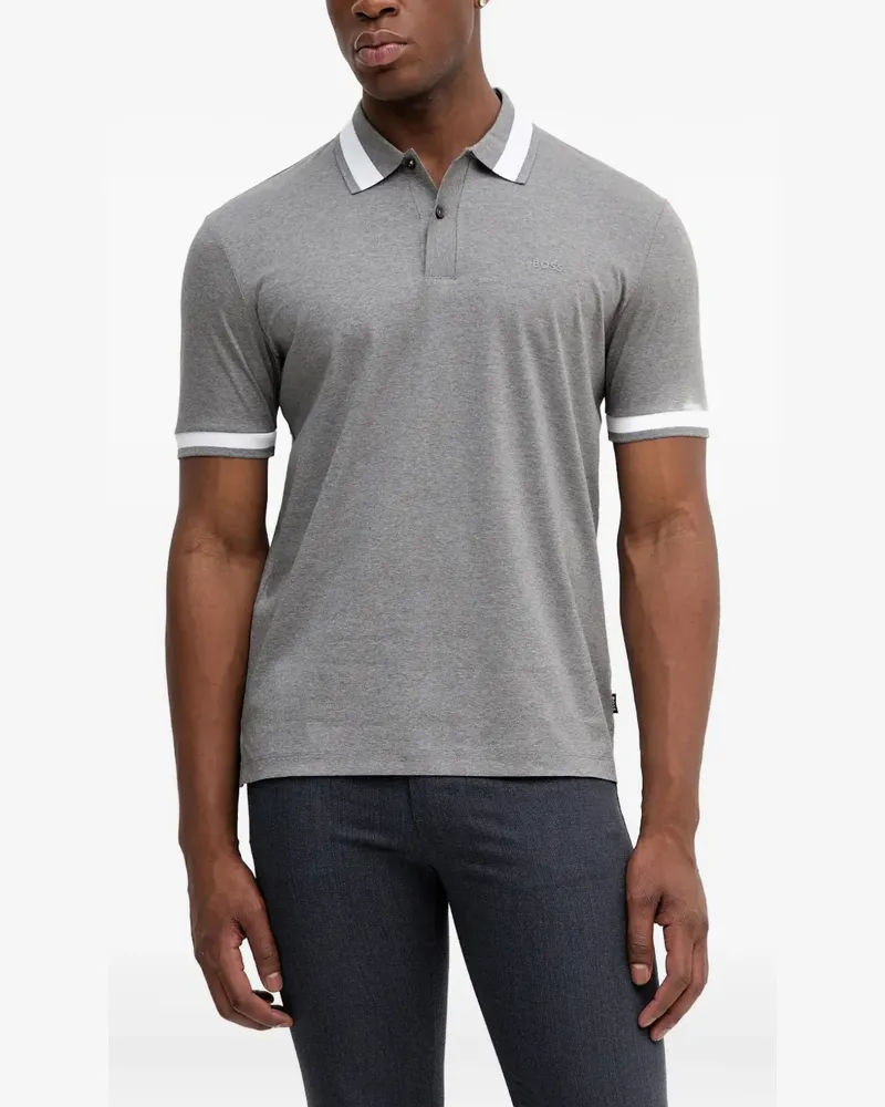 HUGO BOSS Poloshirt mit Kragen - Grau Grau