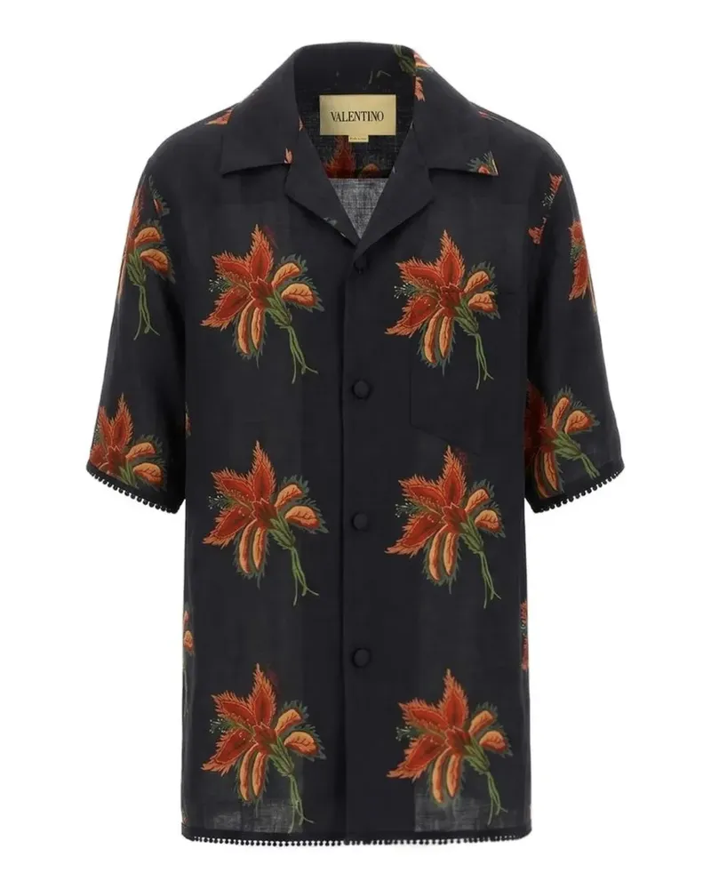 Valentino Garavani Hemd mit Blumenmuster - Blau Blau