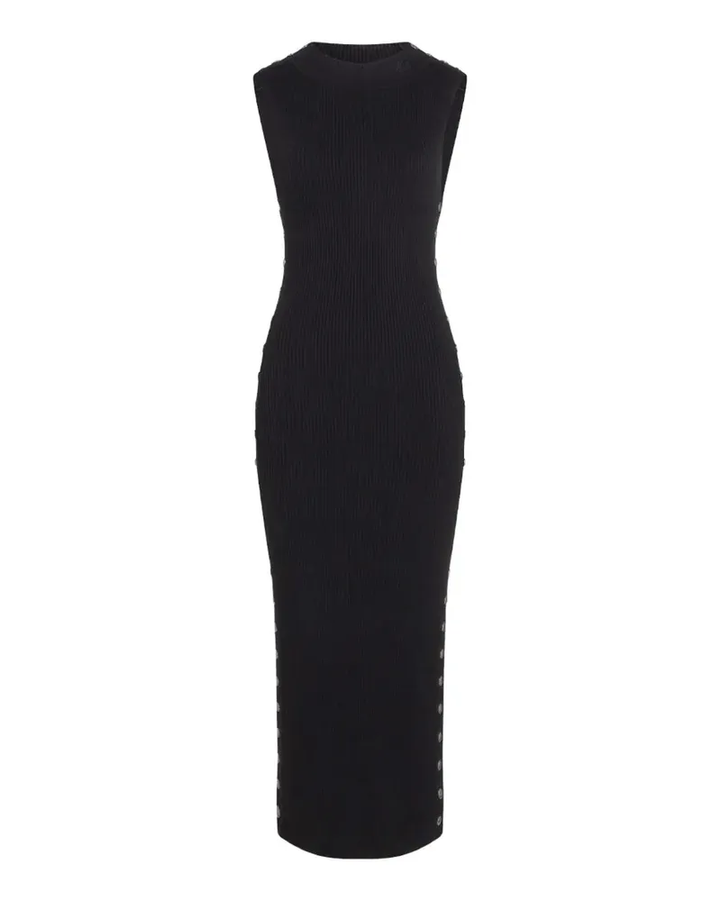 Karl Lagerfeld Geripptes Strickkleid mit Nieten - Schwarz Schwarz