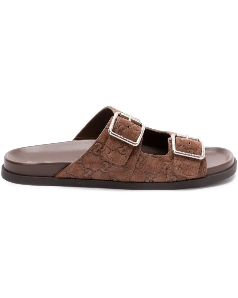 Gucci Pantoletten aus Leder - Braun Braun