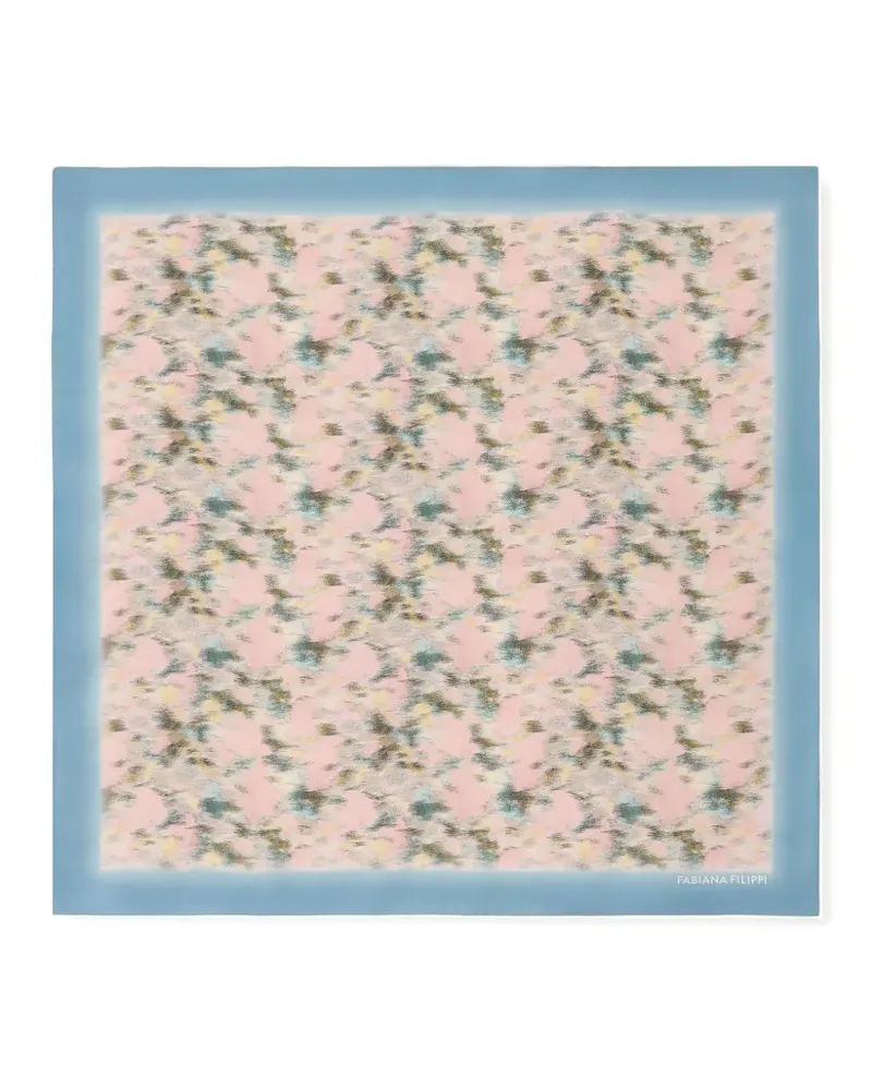 Fabiana Filippi floral trim scarf - Blau Blau