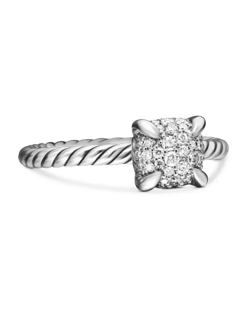 David Yurman Petite Chatelaine Ring mit Diamanten - Silber Silber