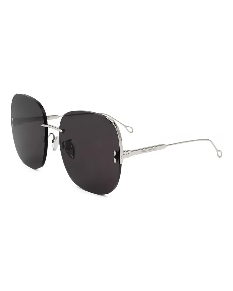 Isabel Marant Sonnenbrille mit geometrischem Gestell - Schwarz Schwarz