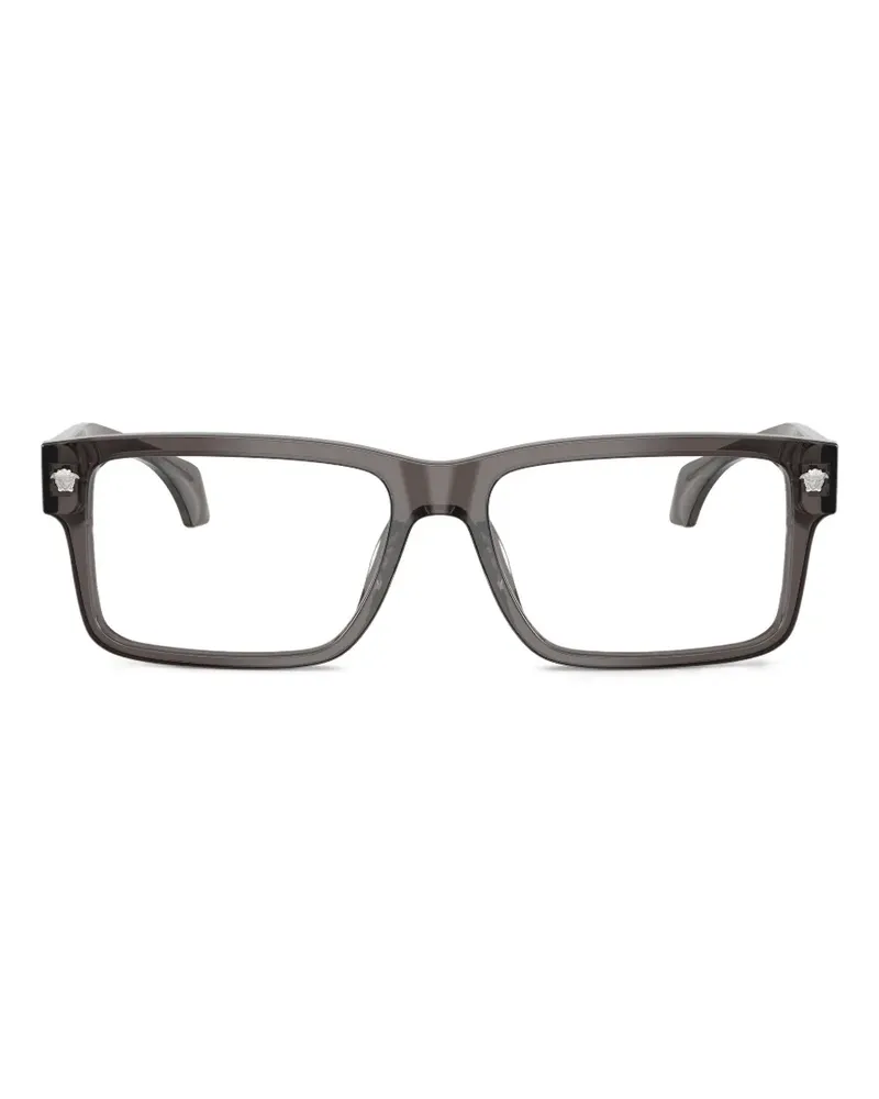 Versace Medusa plaque rectangle-frame glasses - Grau Grau
