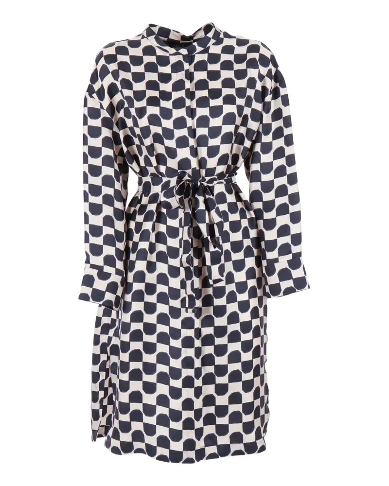 Max Mara geometric pattern tie dress - Schwarz Schwarz
