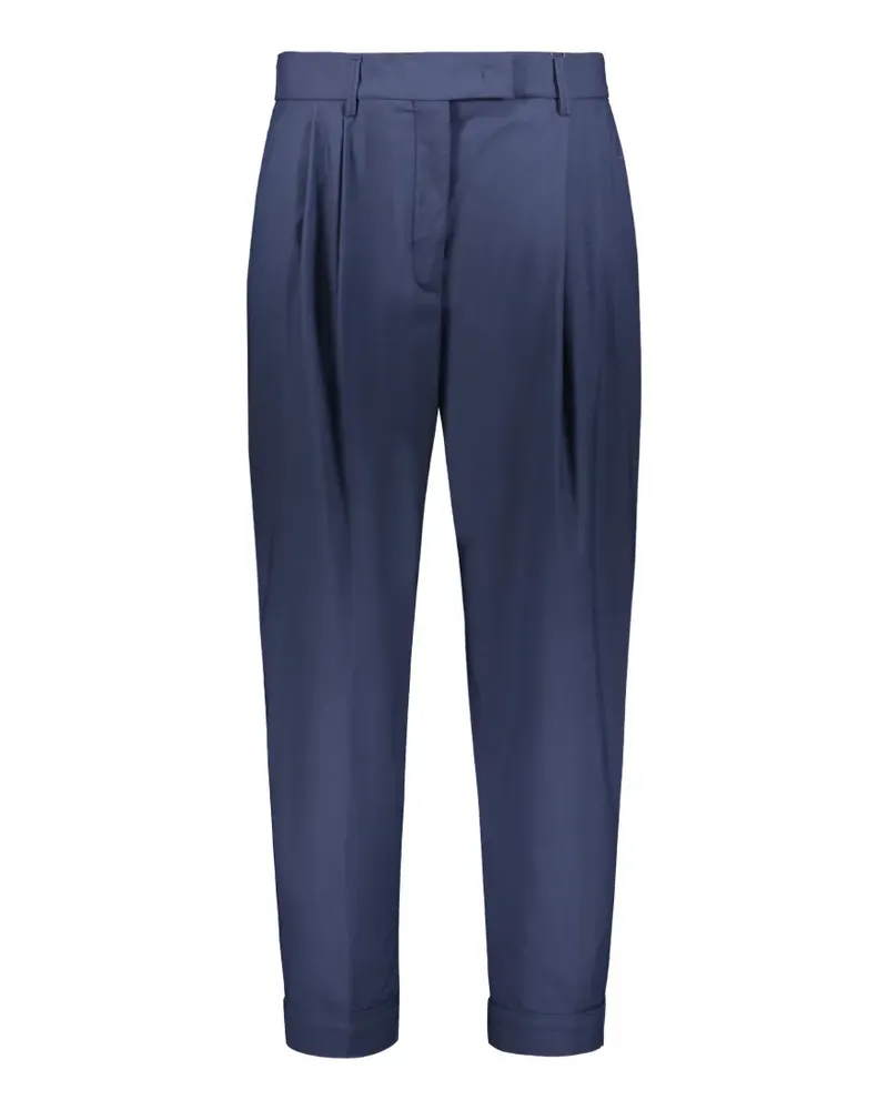 MOORER Plissierte Hose mit Umschlag - Blau Blau