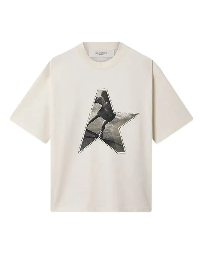 Golden Goose star-print T-shirt - Nude Nude