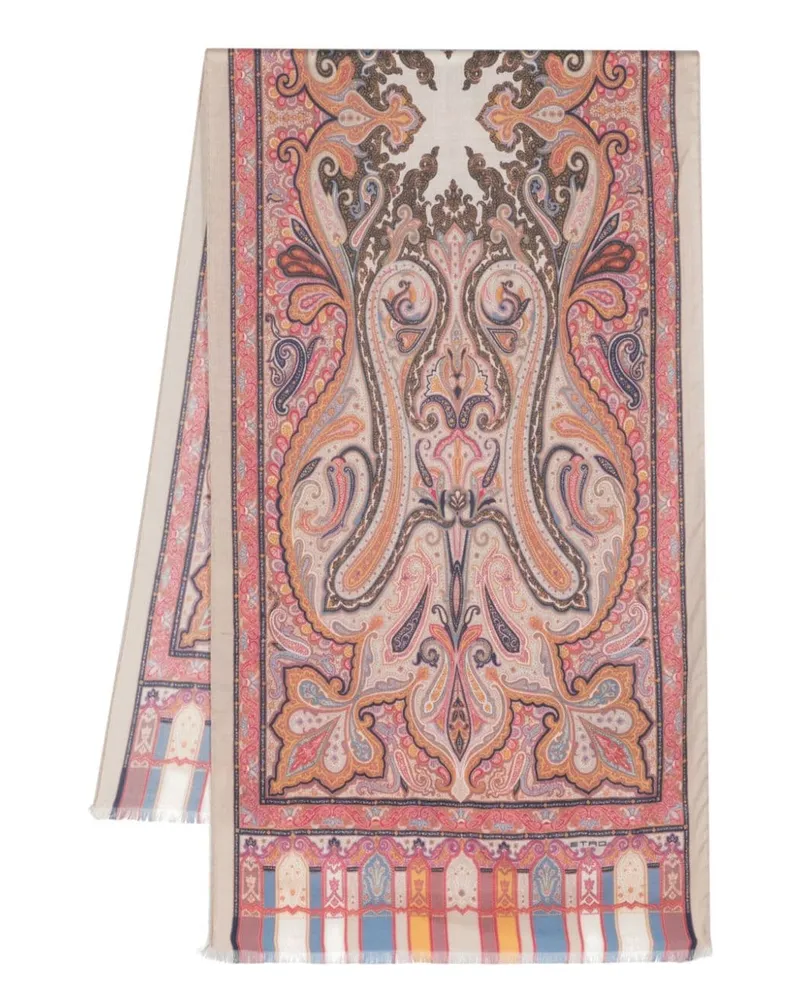 Etro Schal mit Paisleymuster - Nude Nude