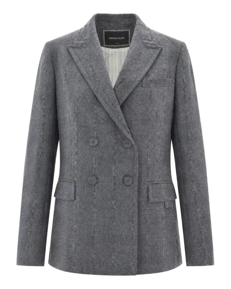 Fabiana Filippi Doppelreihiger Blazer mit Nadelstreifen - Grau Grau
