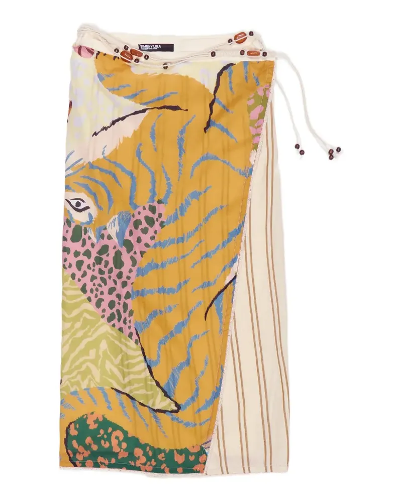 BIMBA Y LOLA Sarong-Rock im Patchwork-Look - Orange Orange