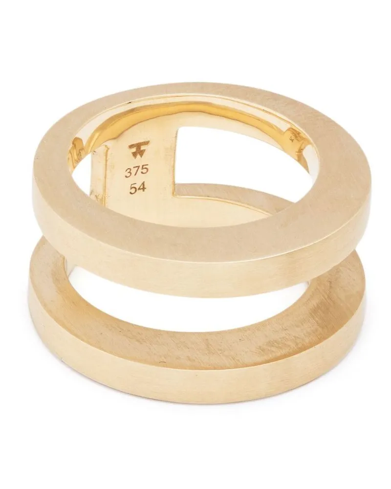Tom Wood Double Vault Ring - Gold Gold