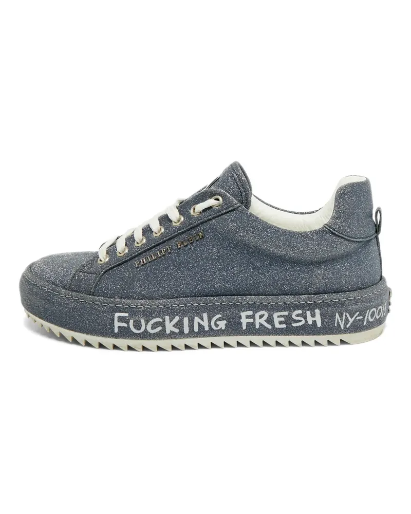 Philipp Plein Sneakers im Glitter-Look - Blau Blau