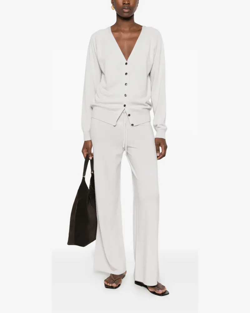Lisa Yang Sofi drawstring-waist wide-leg trousers - Grau Grau