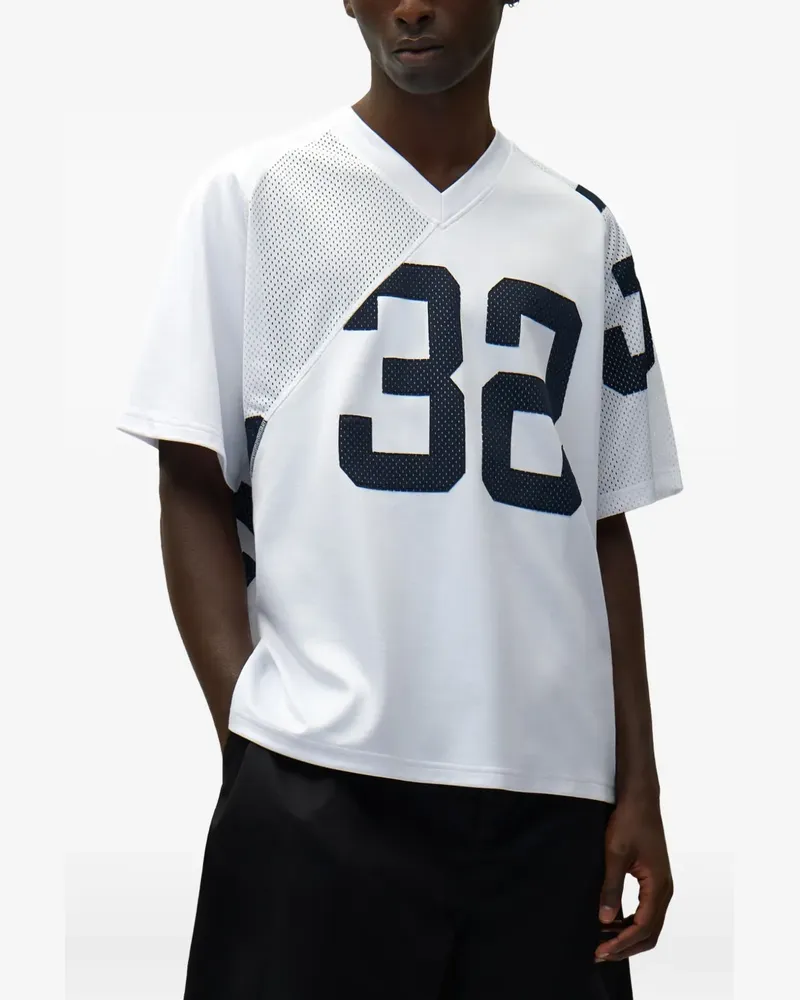 Arte Antwerp mesh V-neck T-shirt - Weiß Weiß