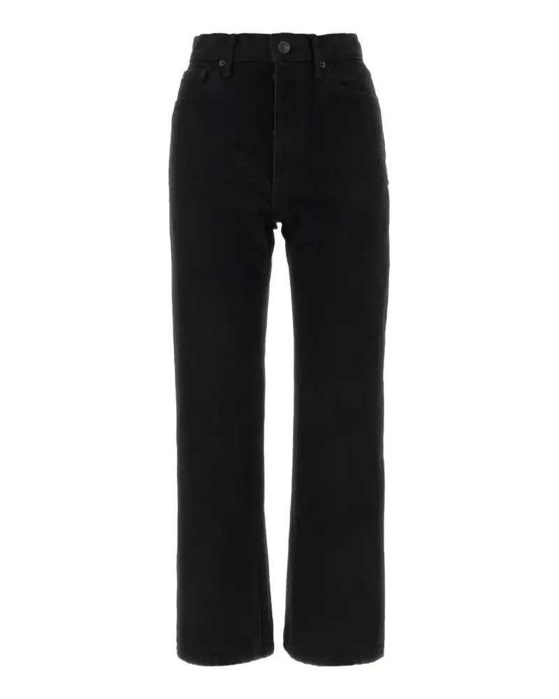 Balenciaga Gerade Cropped-Jeans - Schwarz Schwarz