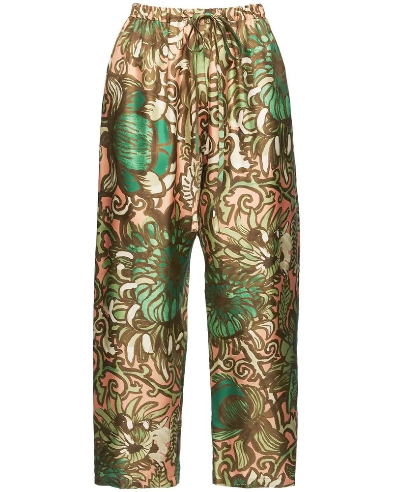 La DoubleJ Cropped-Hose mit Kordelzug - Grün Grün