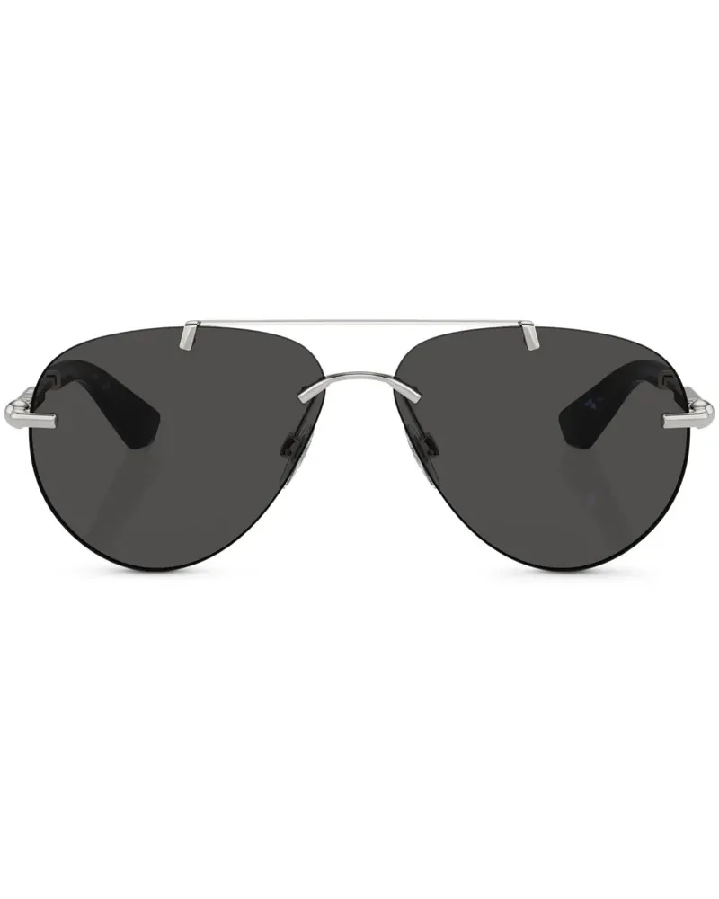 Burberry Pilotenbrille im Metallic-Look - Silber Silber