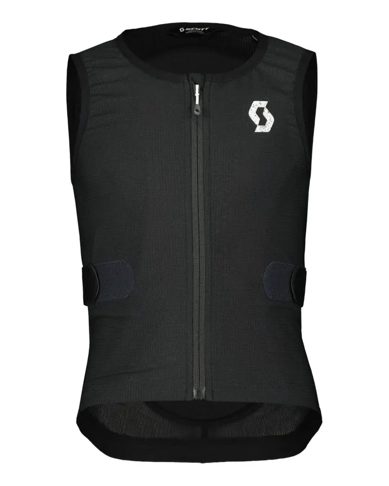 Scott logo-print zip-up vest - Schwarz Schwarz