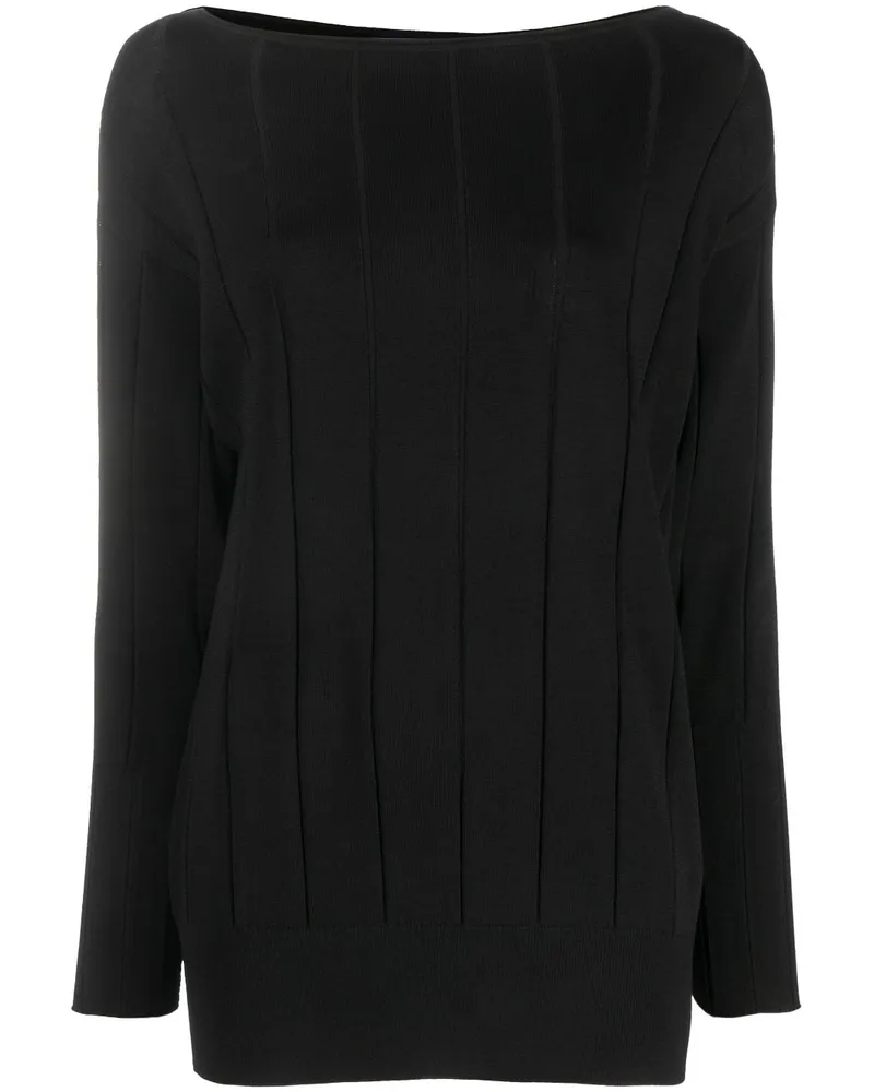 Patrizia Pepe Pullover mit U-Boot-Ausschnitt - Schwarz Schwarz
