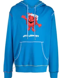 Mostly Heard Rarely Seen Hoodie mit Sitting Sideways-Print Blau