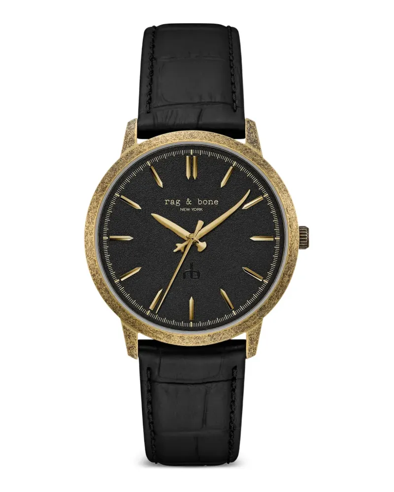 Rag & Bone Runde Armbanduhr 41mm - Schwarz Schwarz