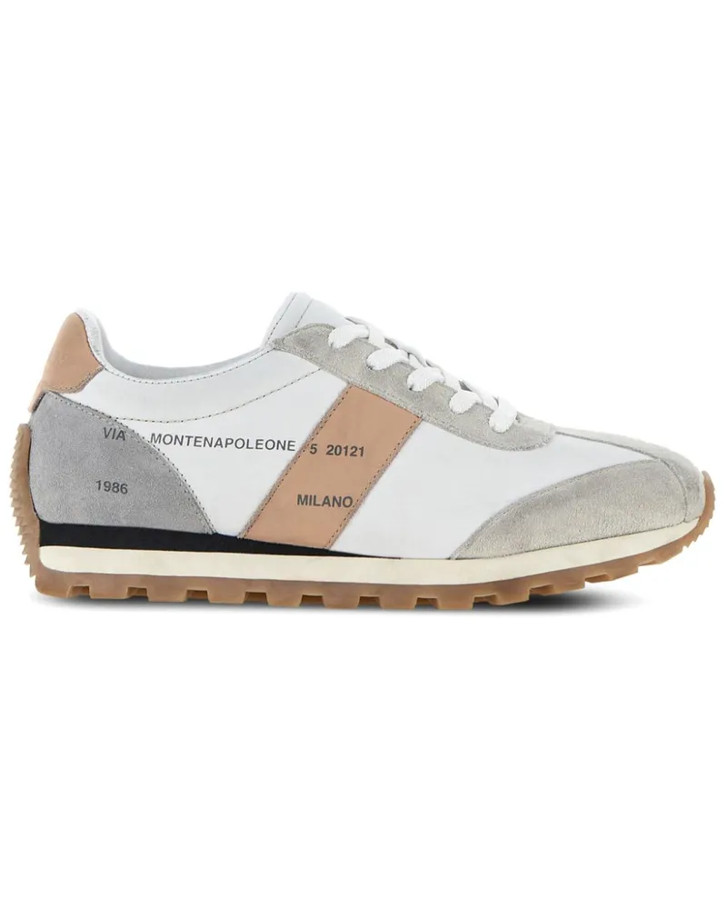 Hogan H671 Sneakers mit Kontrasteinsätzen - Weiß Weiß