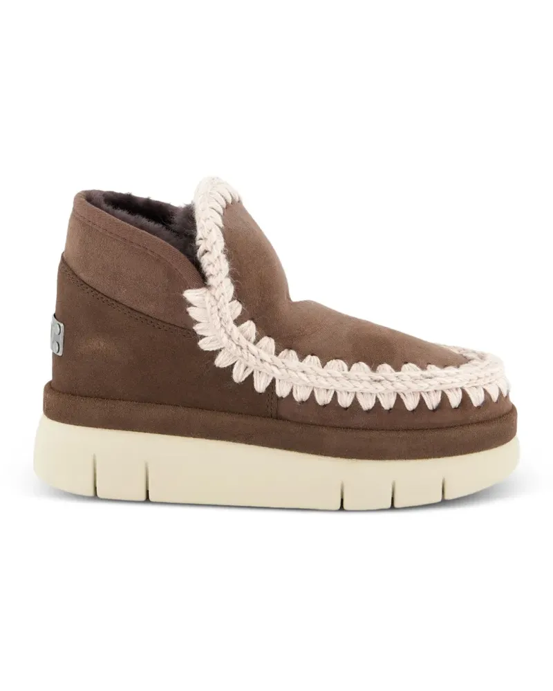 Mou Eskimo Bounce Welt Sneakers mit Häkelbesatz - Braun Braun