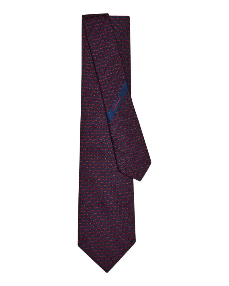 Ferragamo Seidenkrawatte mit Archi-Print - Infinite Inspirations - Blau Blau