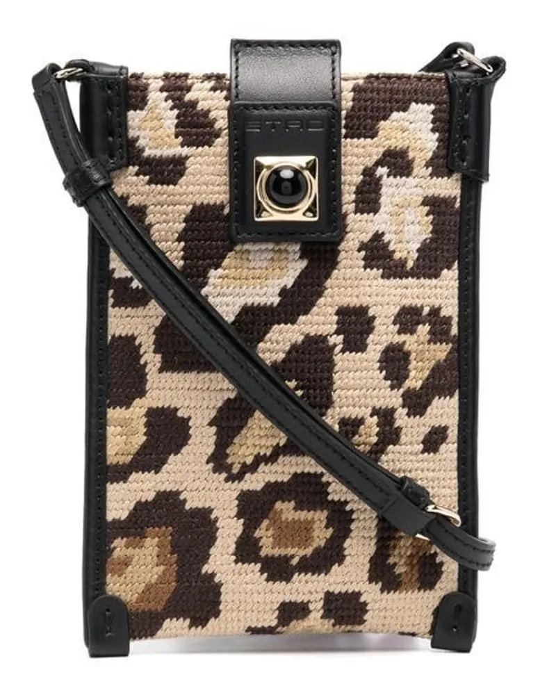 Etro Tasche mit Leoparden-Print Nude