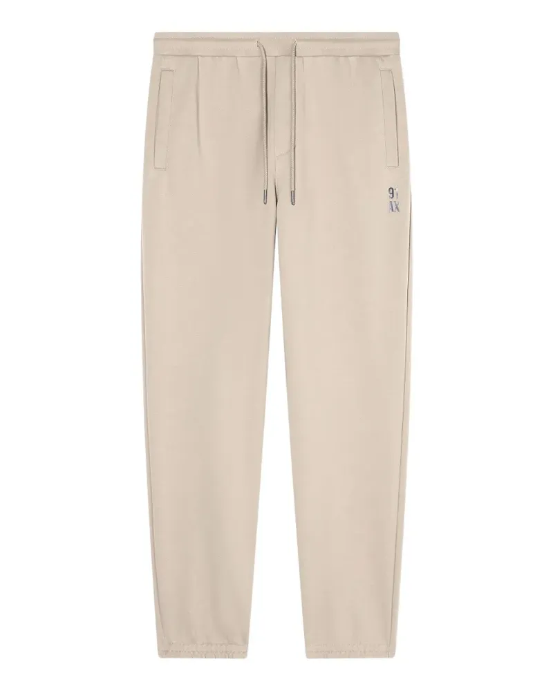 Armani Exchange logo-patch drawstring track pants - Nude Nude