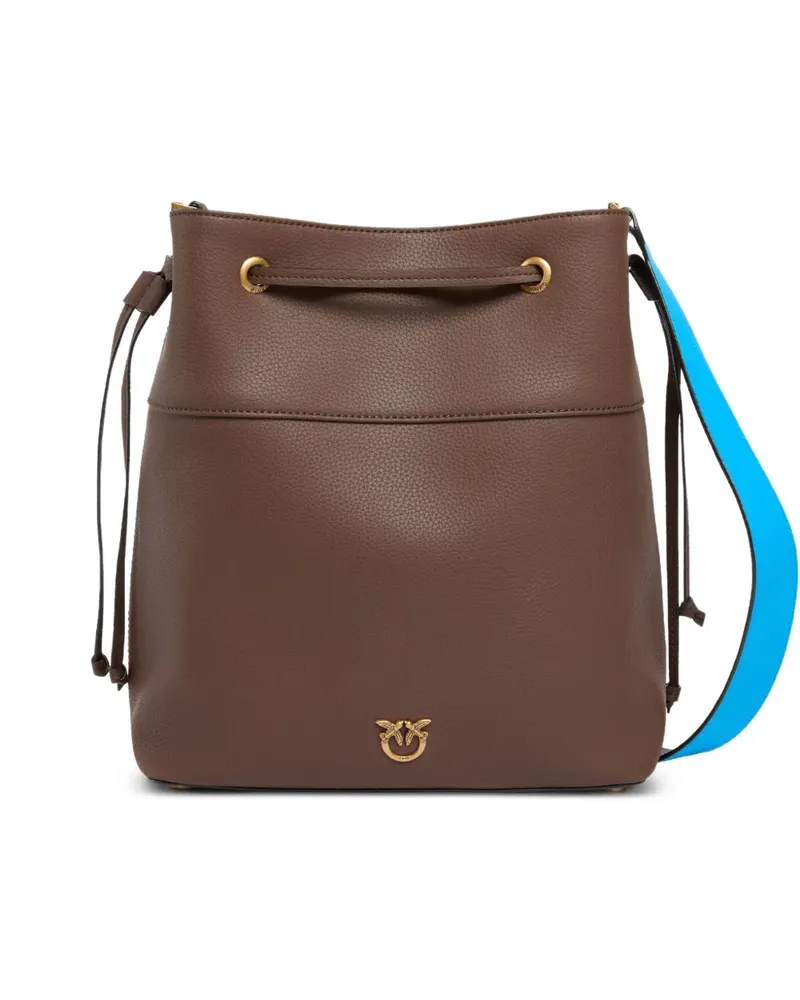 Pinko Love Birds Fischerhut mit Kordelzug - Braun Braun