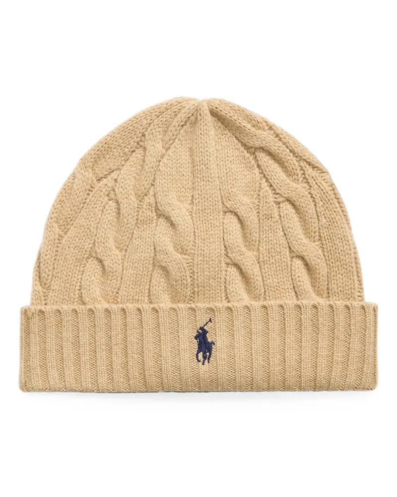 Ralph Lauren cable-knit wool-cashmere beanie - Nude Nude