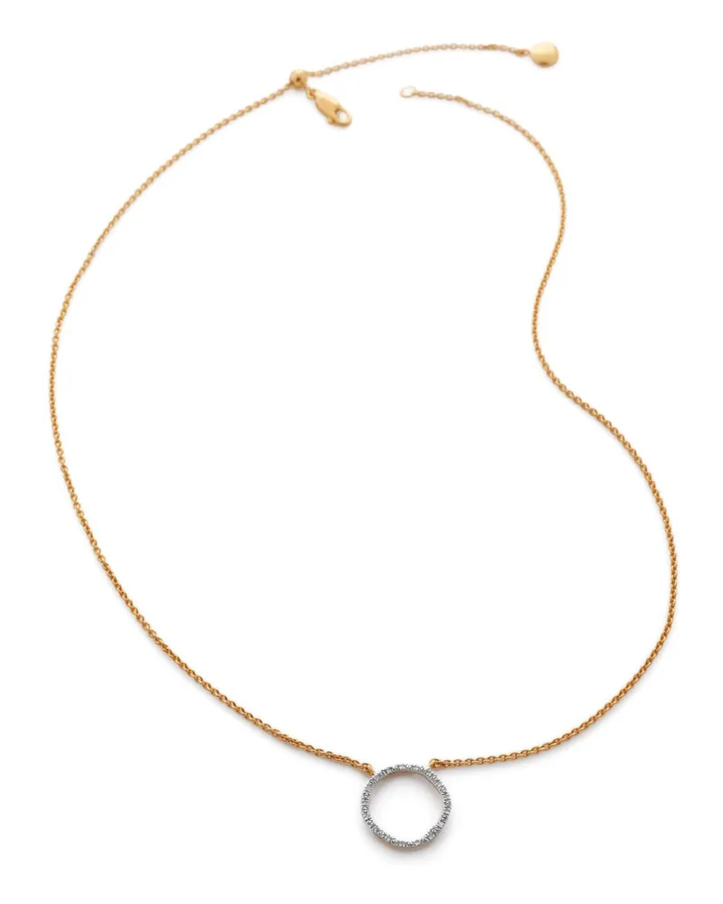 Monica Vinader Riva Halskette mit Kristallen - Gold Gold