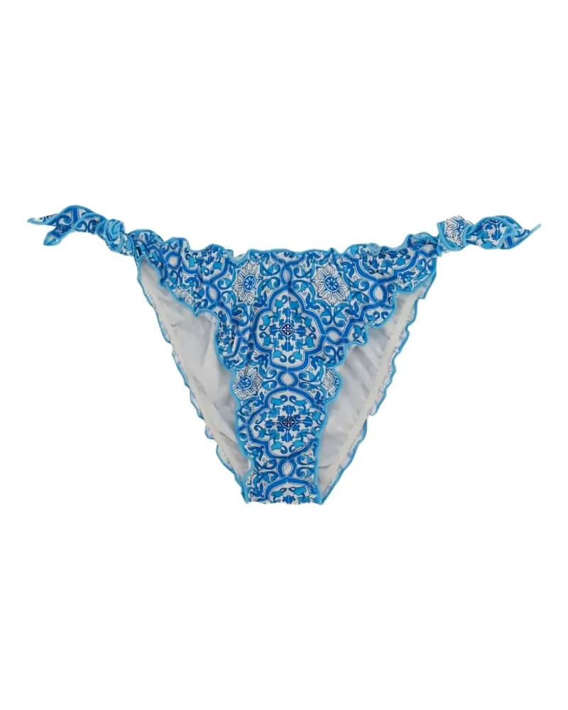MC2 Saint Barth Moon Bikinihose mit Mosaik-Print - Blau Blau