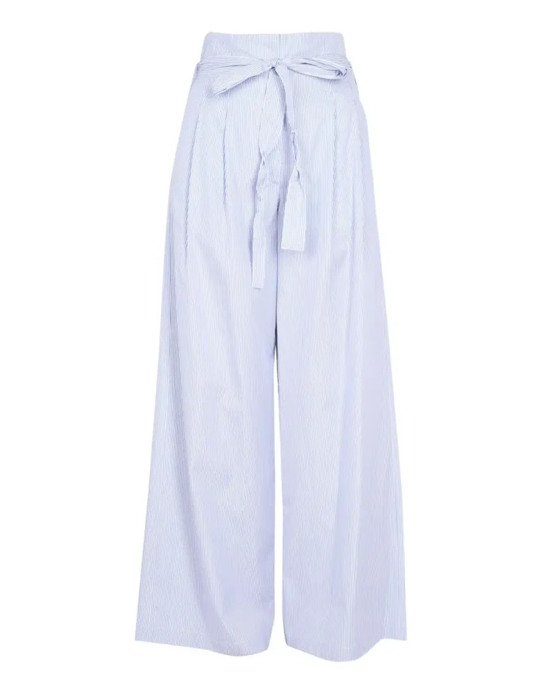 Jejia Sophie striped tie trousers - Blau Blau