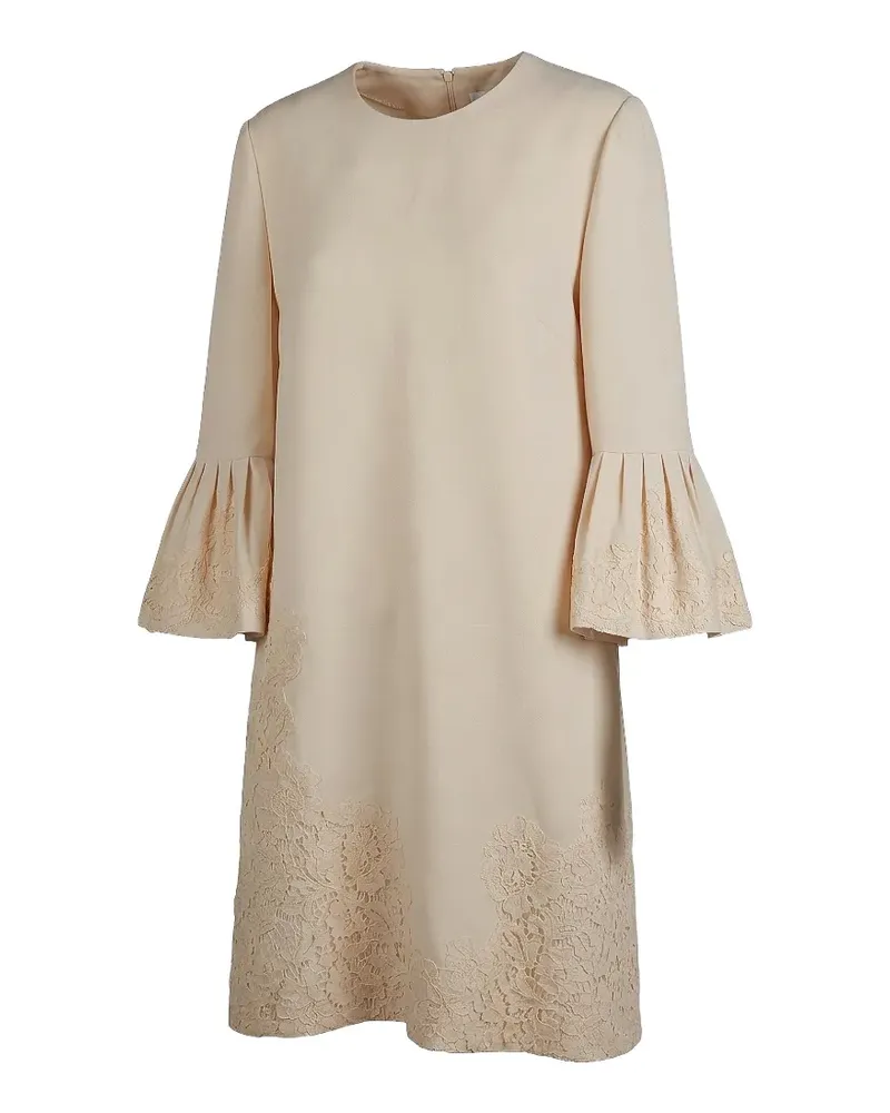 Valentino Garavani lace bell-sleeve mini dress - Nude Nude