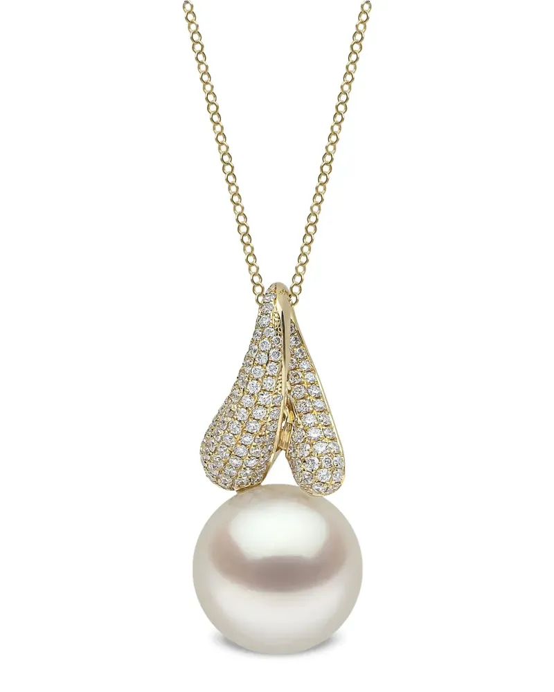 YOKO London 18kt Jazz Gelbgoldhalskette mit Perlen und Diamanten Gold