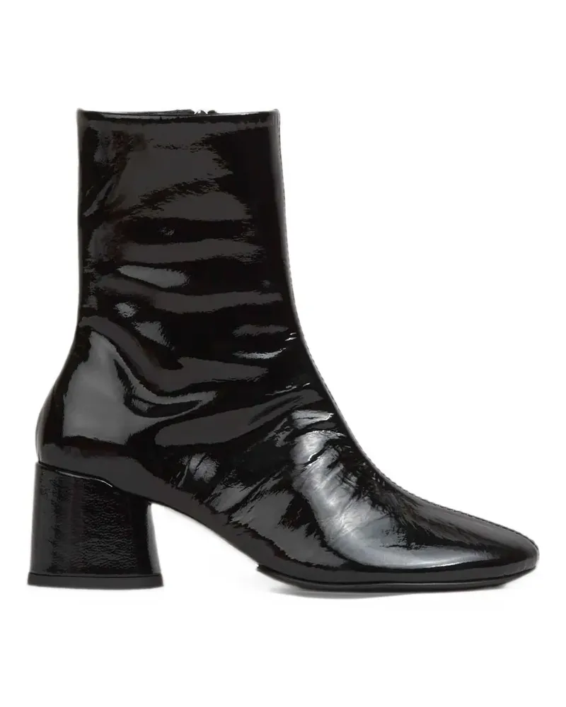 SOULIERS MARTINEZ Flavia patent leather ankle boots - Schwarz Schwarz