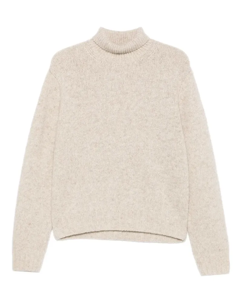 AURALEE Kaschmirpullover mit Stehkragen - Nude Nude