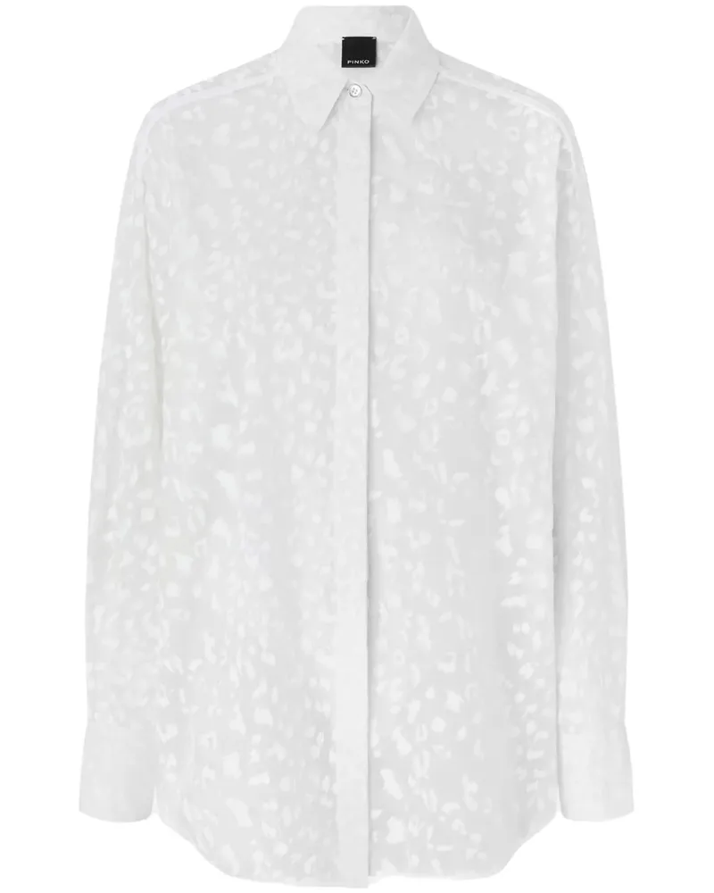 Pinko Hemd mit abstraktem Print - Weiß Weiß