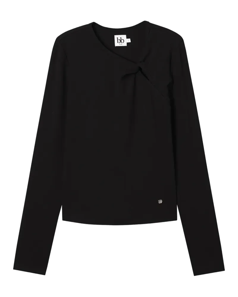 b+ab Top mit Cut-Outs - Schwarz Schwarz