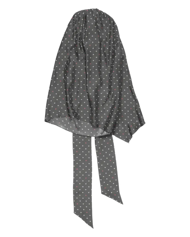 Acne Studios Asymmetrisches Oberteil mit Schleifenverschluss - Grau Grau