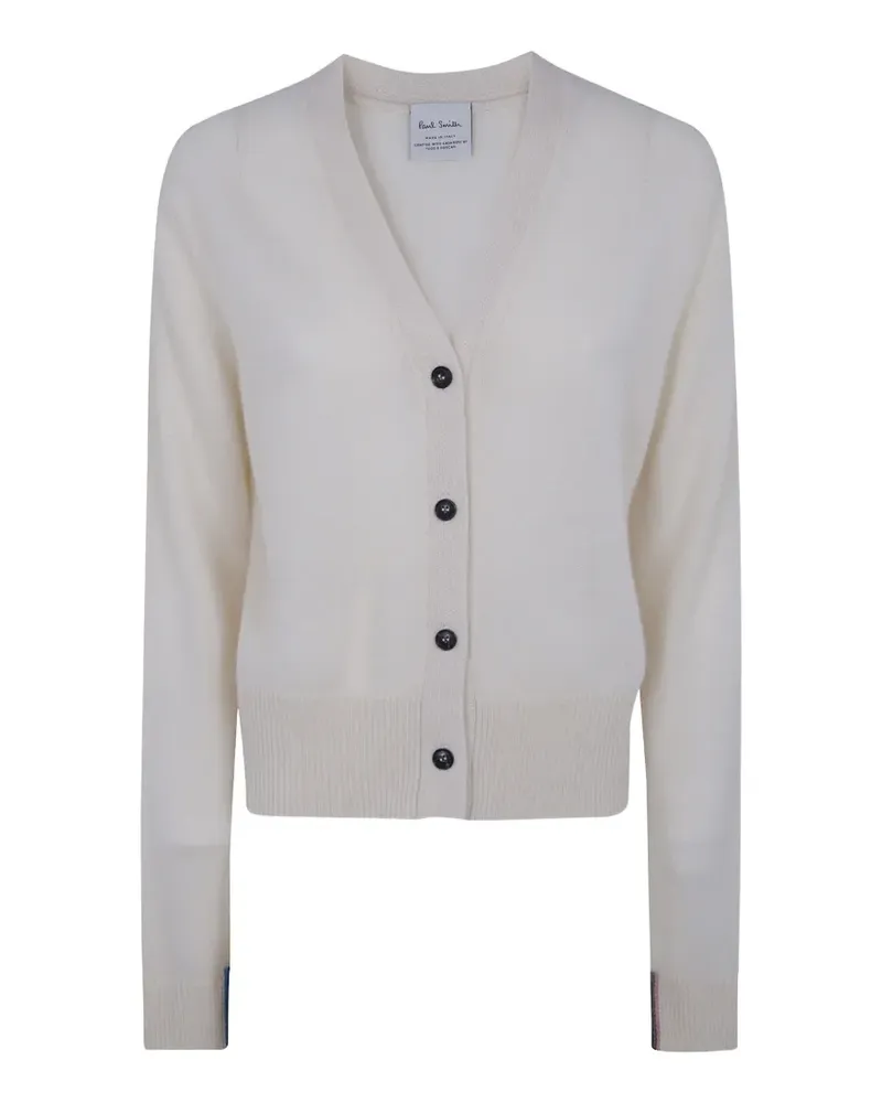 Paul Smith Cardigan aus Kaschmir mit Signature Stripe - Nude Nude